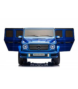 COCHE INFANTIL Mercedes-Benz G500 12v, asiento cuero, RUEDAS de goma, 4 motores AZUL  INDA400-AC-XMX627